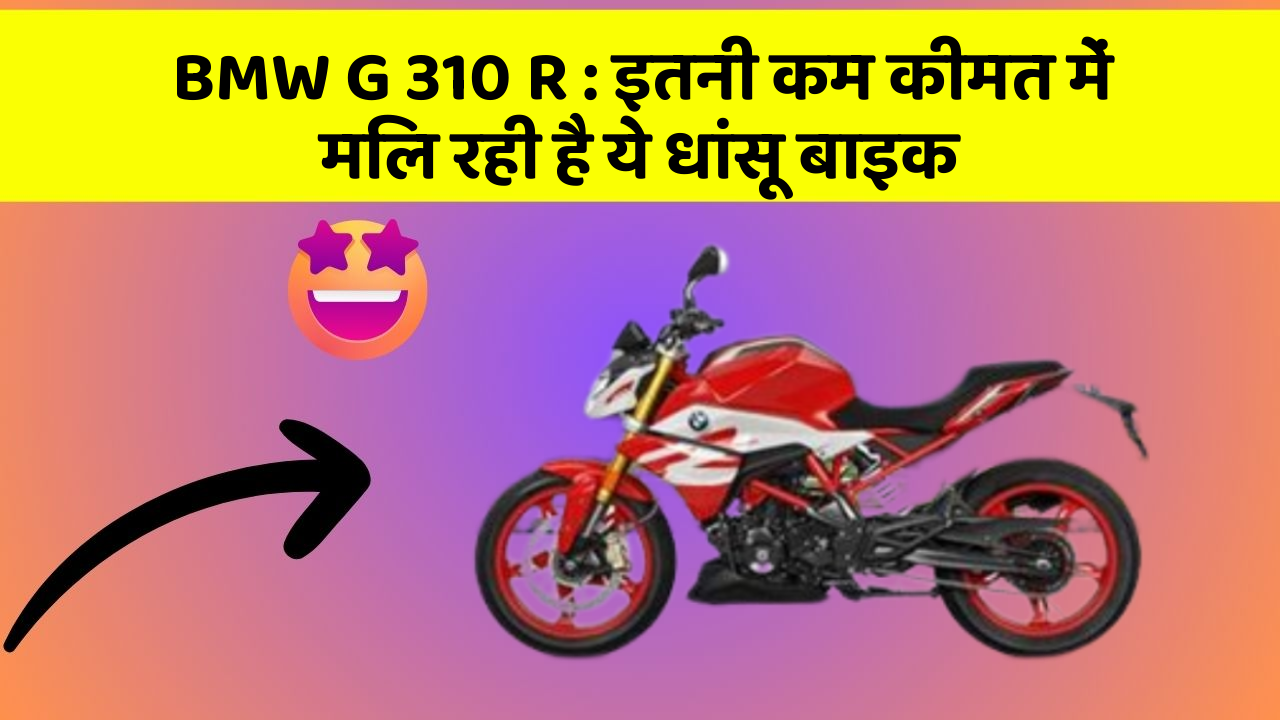BMW G 310 R : इतनी कम कीमत में मिल रही है ये धांसू बाइक